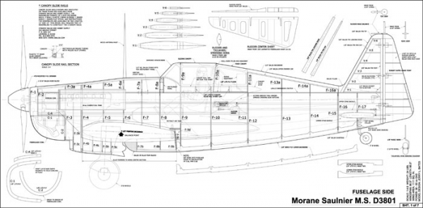 Morane Saulnier D.3801 Bauplan